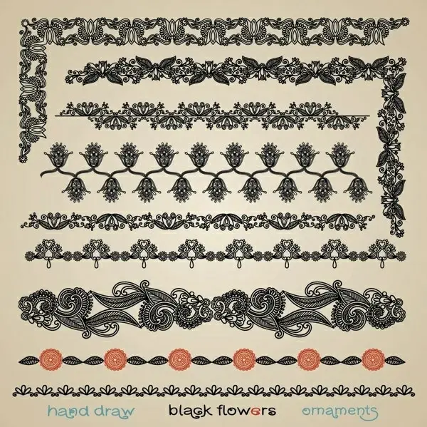 papercut style of classical pattern vector 5