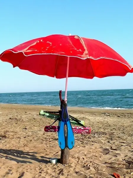 parasols beach beach holiday