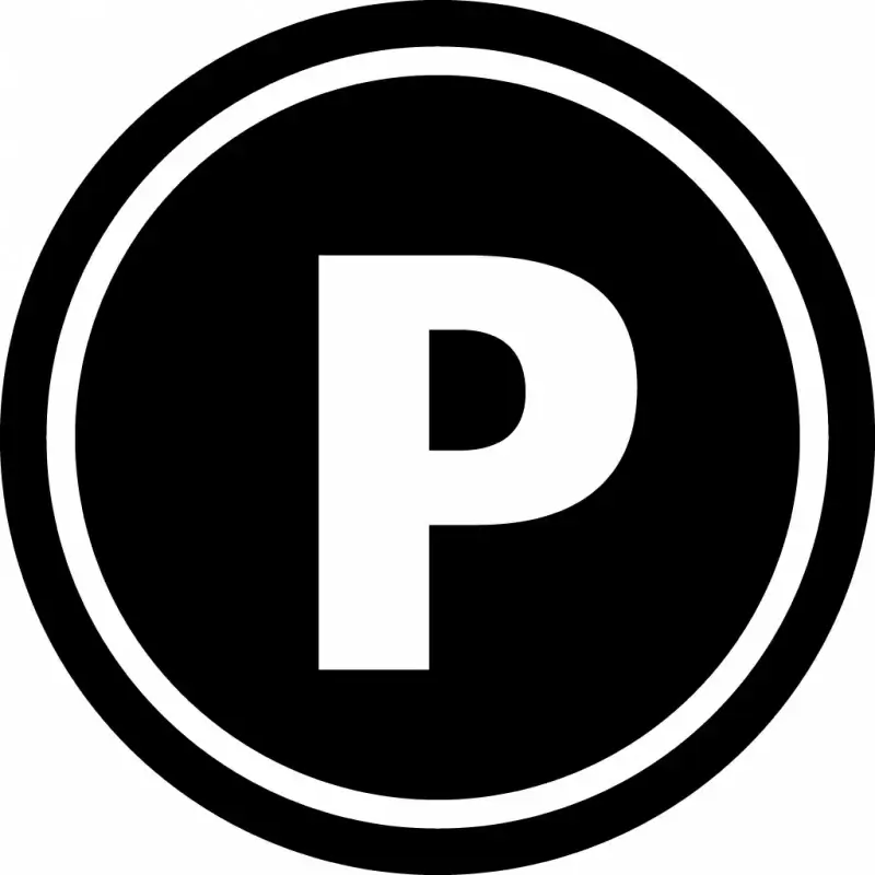 parking sign template flat contrast black white circle text sketch