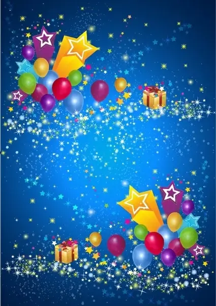 Party Star and Balloon Background