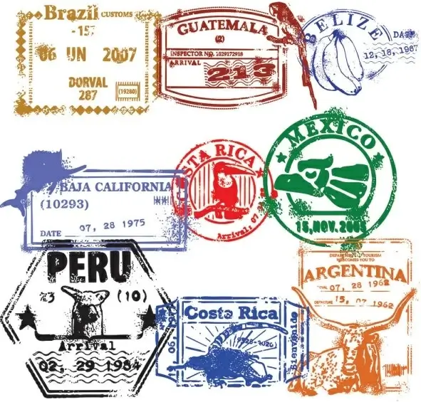 passport stamp seal 02 vector