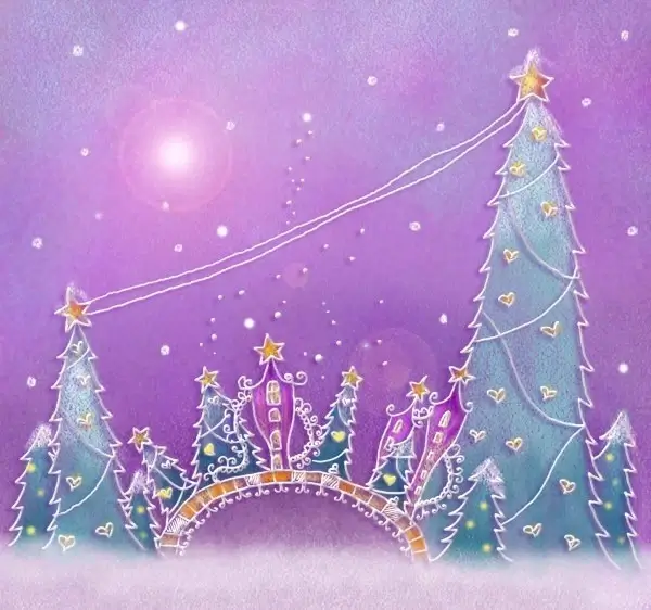 pastels handpainted christmas illustrator psd layered 5