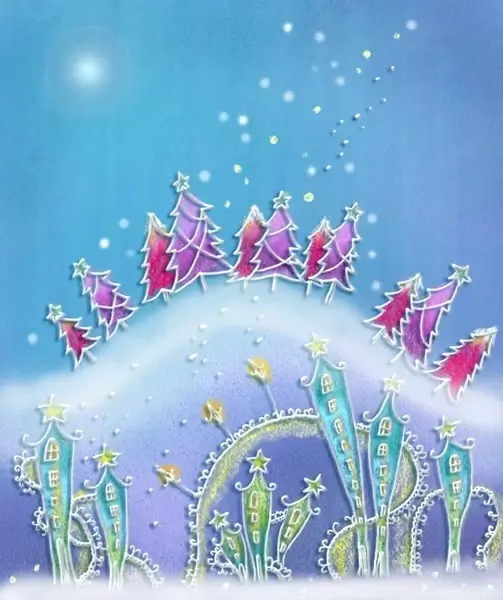 pastels handpainted christmas illustrator psd layered 6
