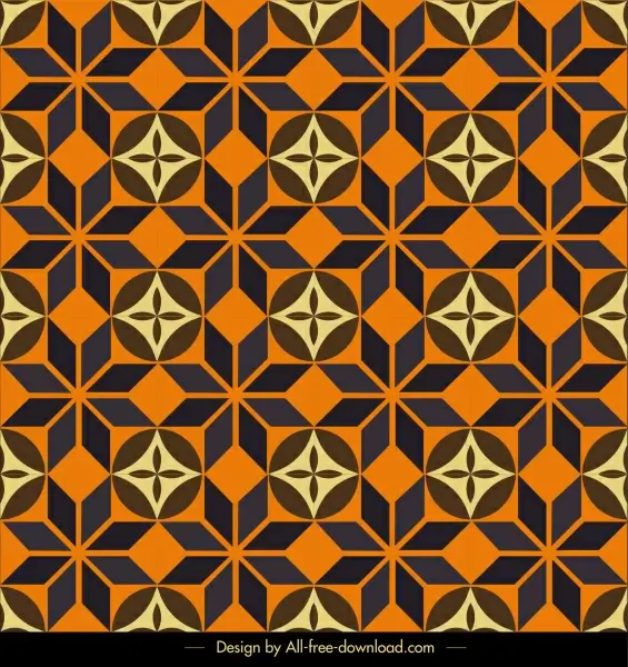 pattern template retro symmetrical repeating flat sketch
