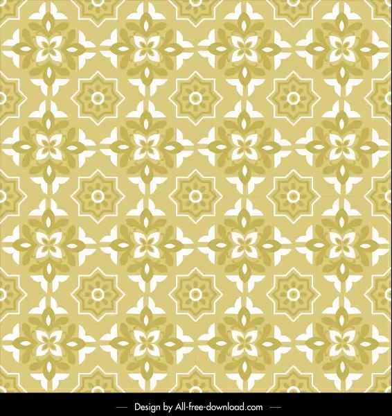 pattern template yellow decor classical repeating symmetric design