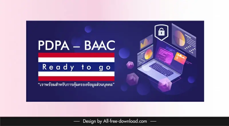 pdpa baac ready to go poster template 3d sketch laptop screen decor
