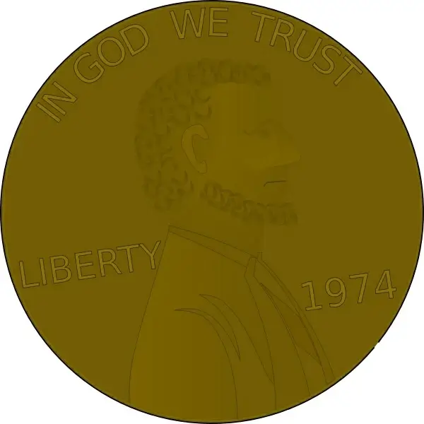 Penny Front clip art