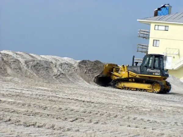 pensacola beach florida bulldozer