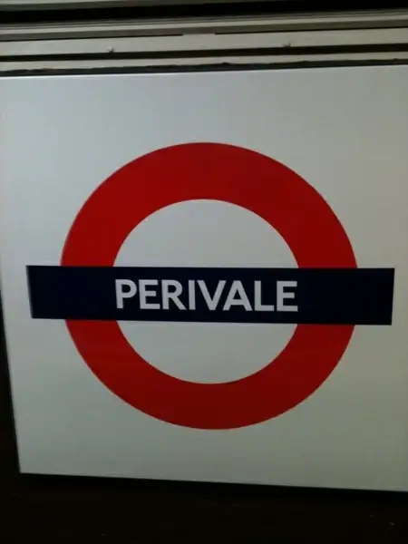perivale underground station sign