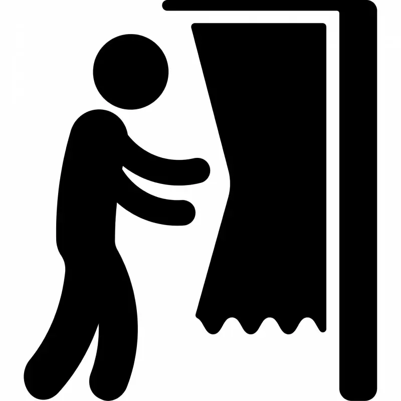 person booth sign icon flat silhouette outline 