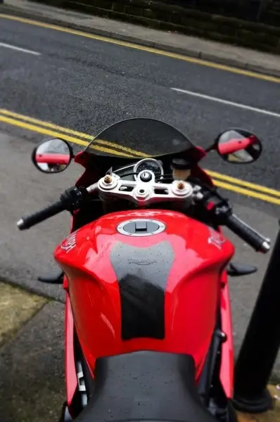 perspective of motorcyclist