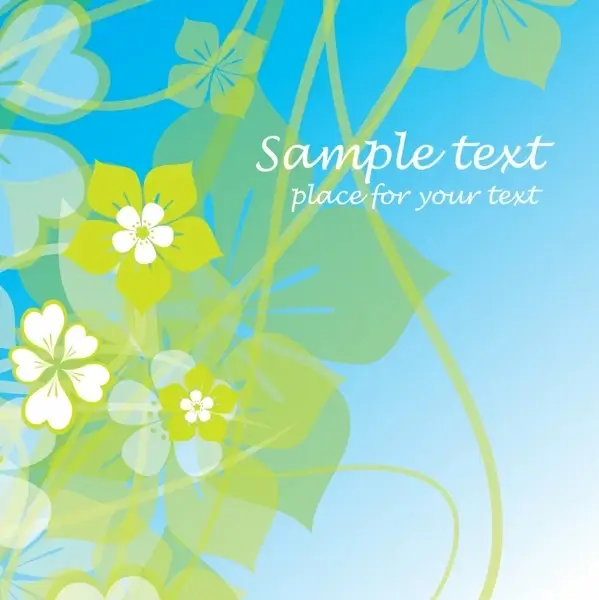 floral background template modern bright colored flat blurred