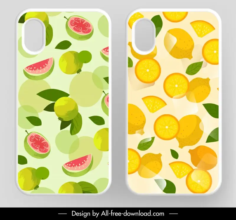 phone case templates guava lemon pattern decor