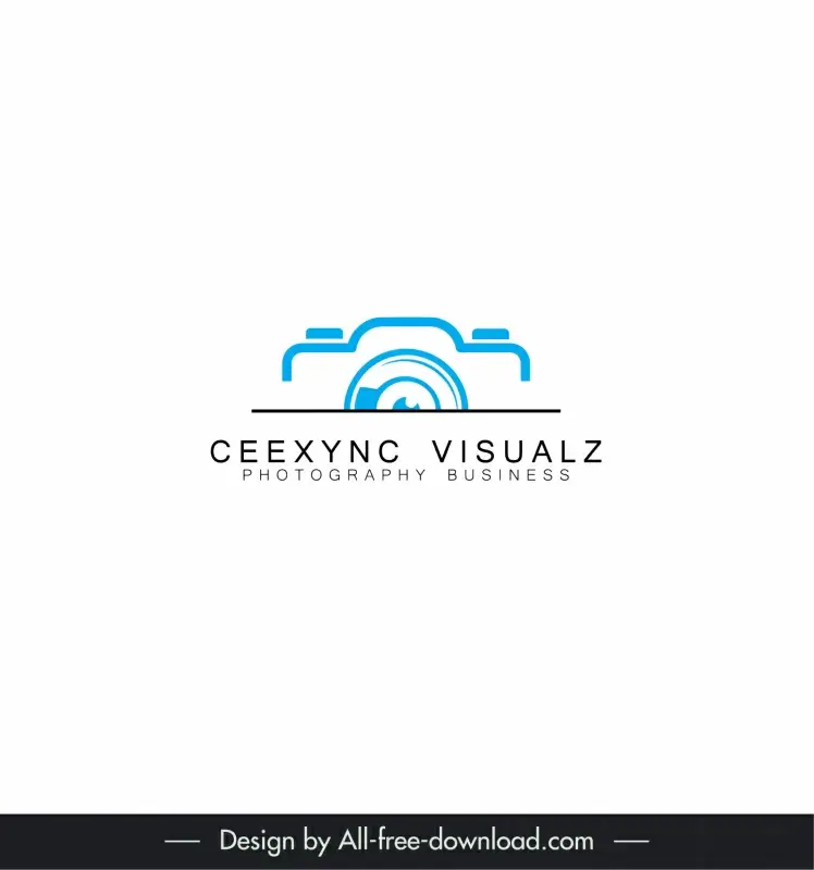 photography business ceexync visualz logotype flat modern design camera texts sketch