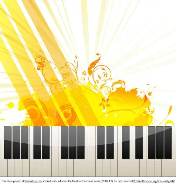 piano keys on abstract background