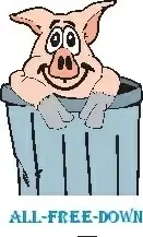 Pig in Trash Can