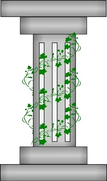 Pillar With Plant Vines clip art