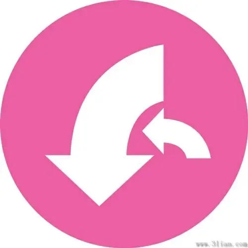 pink background arrow icon vector