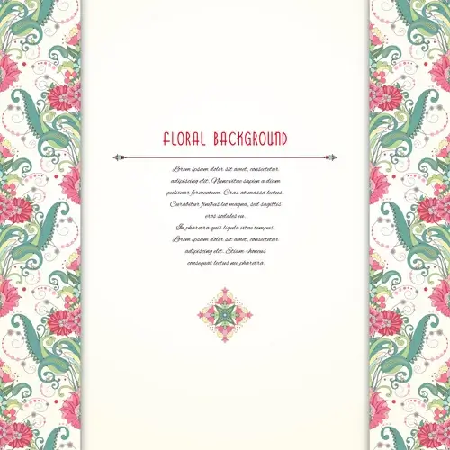 pink floral with beautiful background vector 