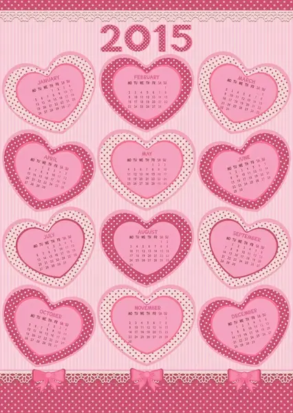 pink heart calendar15 vector