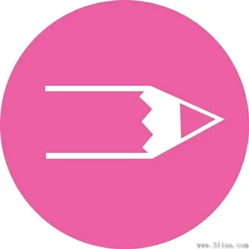 pink pencil icon vector