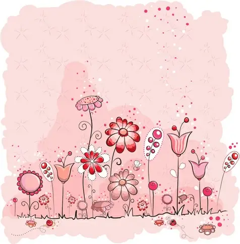 pink style kid card designs vector