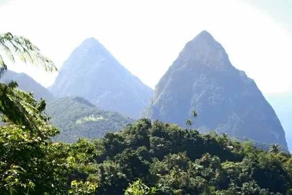 pitons twin pitons caribbean island