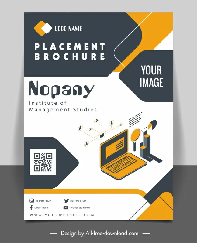 placement brochure template contrast design business elements decor