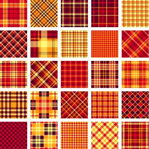 plaid fabric patterns seamless vector