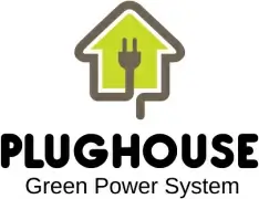 plug with house logo vector