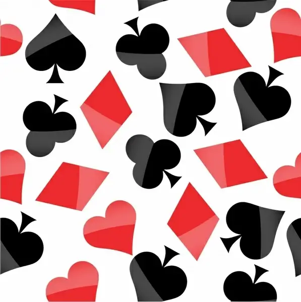 Poker signs seamless pattern
