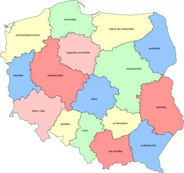 Poland Provinces clip art