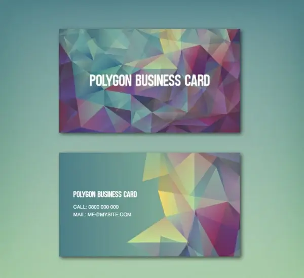 polygon background business card