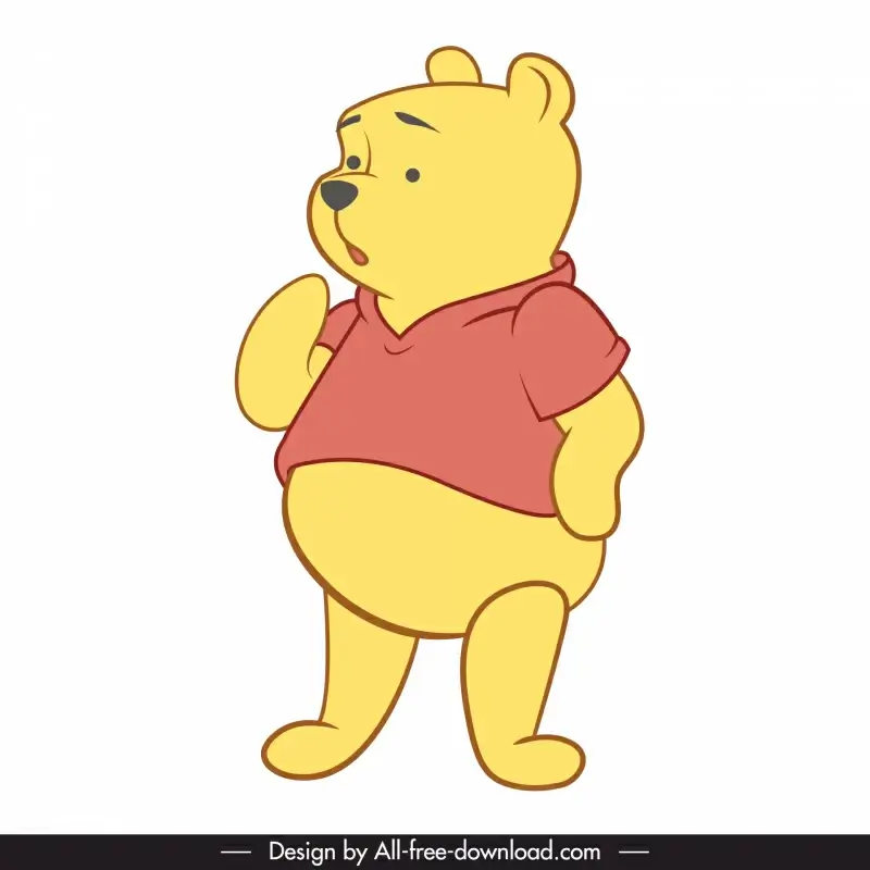 pooh bear icon cute cartoon design