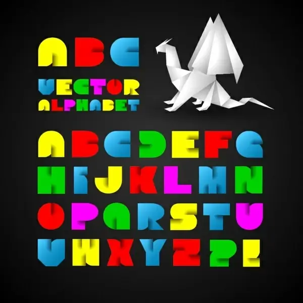 popular english alphabet vector