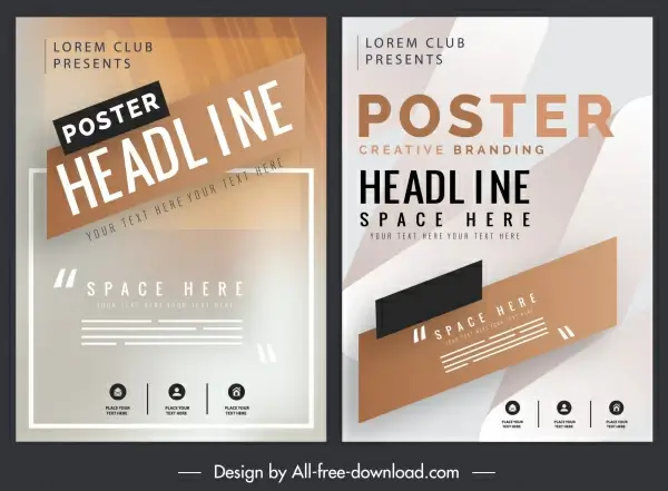 poster template colored modern decor