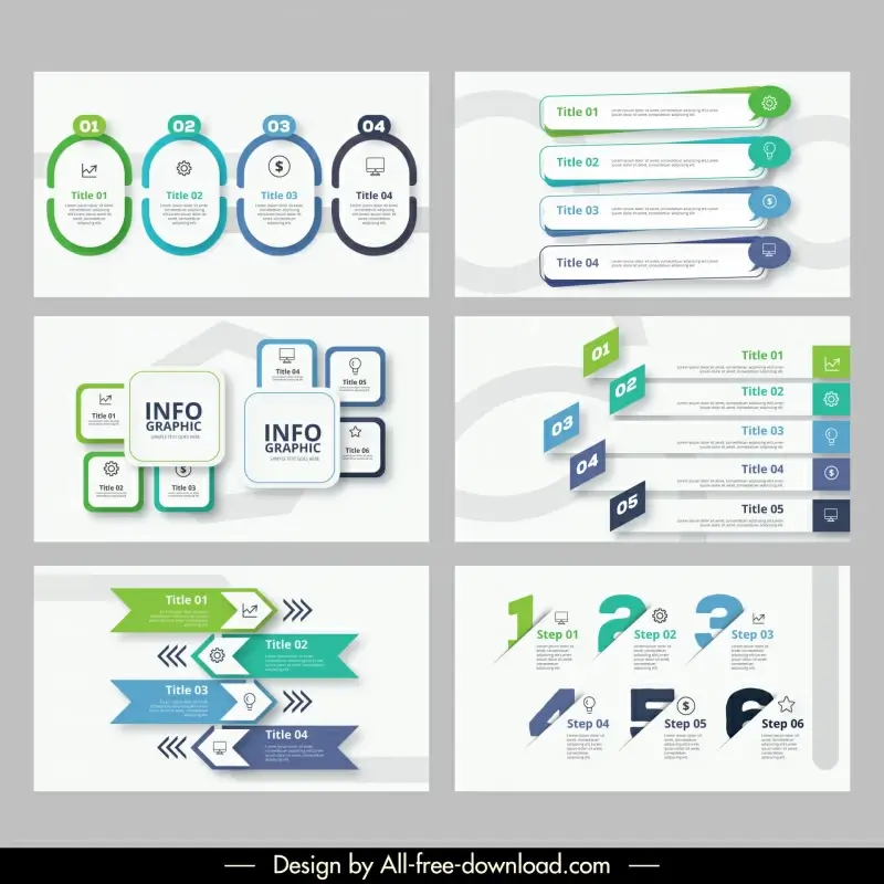 powerpoint infographics templates collection modern elegance 