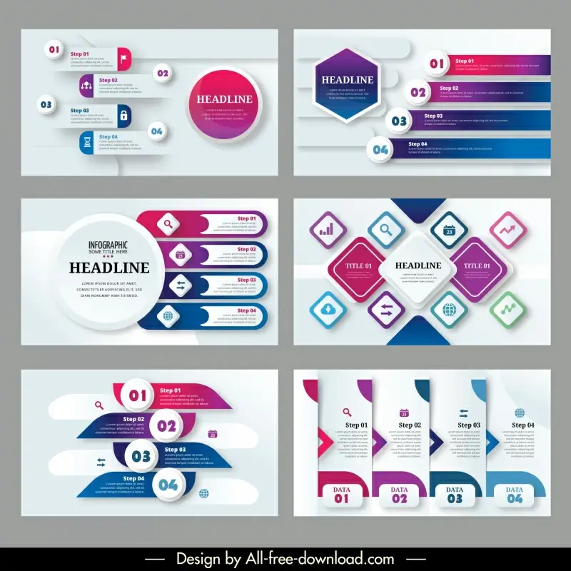 powerpoint infographics templates elegant geometric decor
