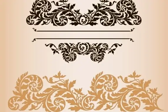 Practical fashion exquisite lace pattern vector material