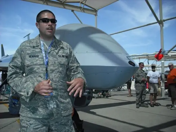 predator drone and pilot