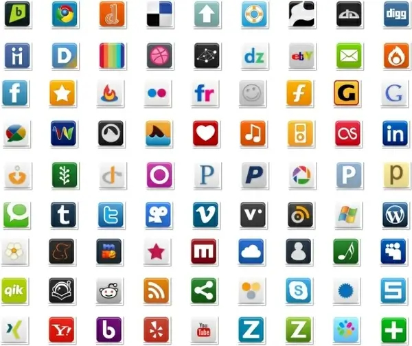 Pretty Social Media Icon Part 1 icons pack