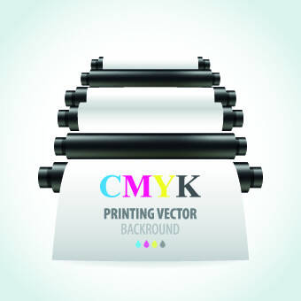 printer cmyk design vector