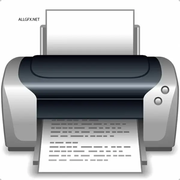 printer icon modern realistic 3d design