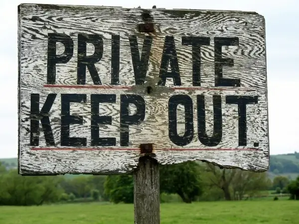 private keep out