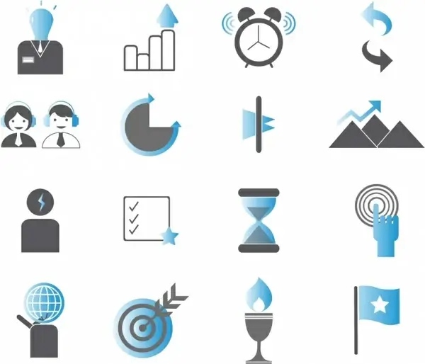 Productive and Efficiency Icon Set