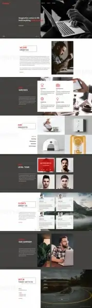 professional style agency psd homepage template