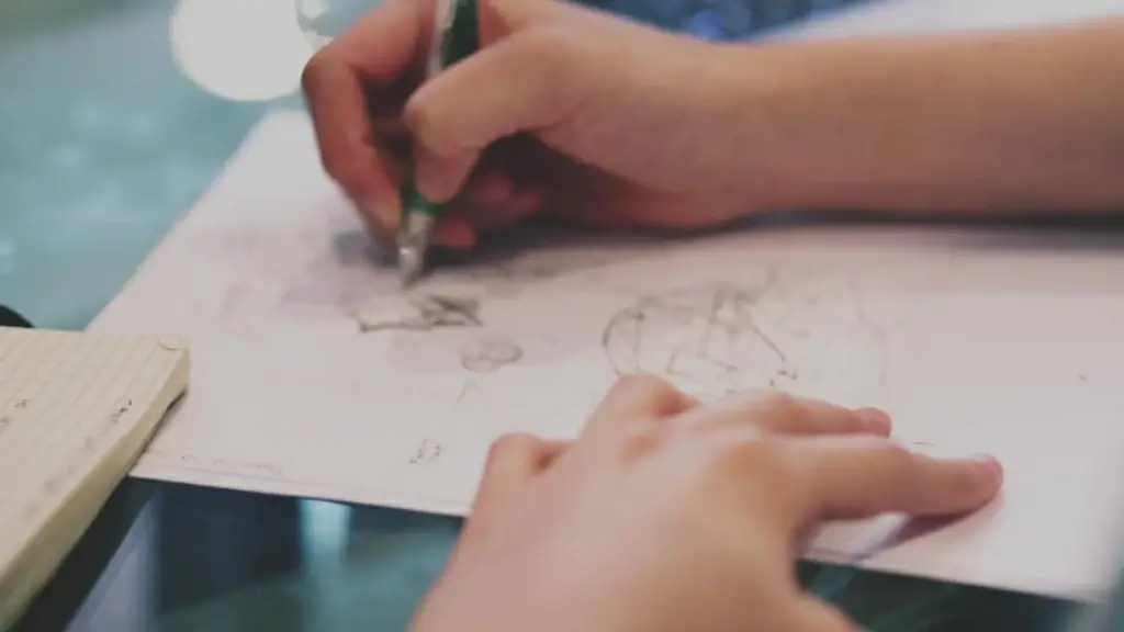 pupil drawing at school