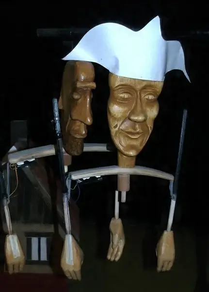 puppets wooden theatre