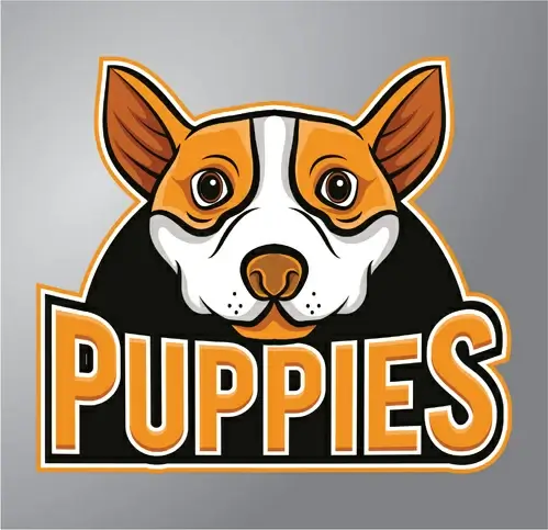pupples logo vector design