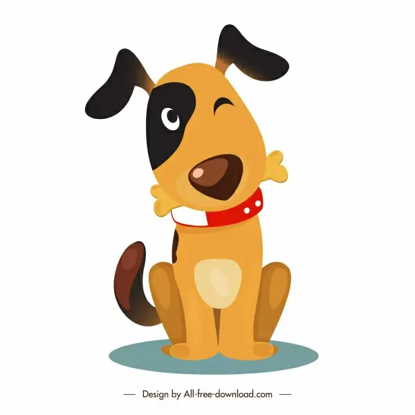 puppy icon cute cartoon character sketch